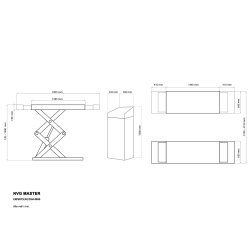Sakselift til gulvmontering / nedsnkning 4000 kg lftehjde 1900 mm