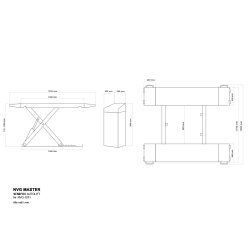 Klargringslift sakselift 3000 kg lftehjde 1000 mm 230Volt