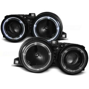 BMW E30, 11/1982-10/1994. Sort Angel eyes Forlygtest H1/H1