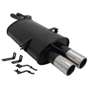 BMW E46. se info.  Sports bagpotte 2x76mm Lige afgang