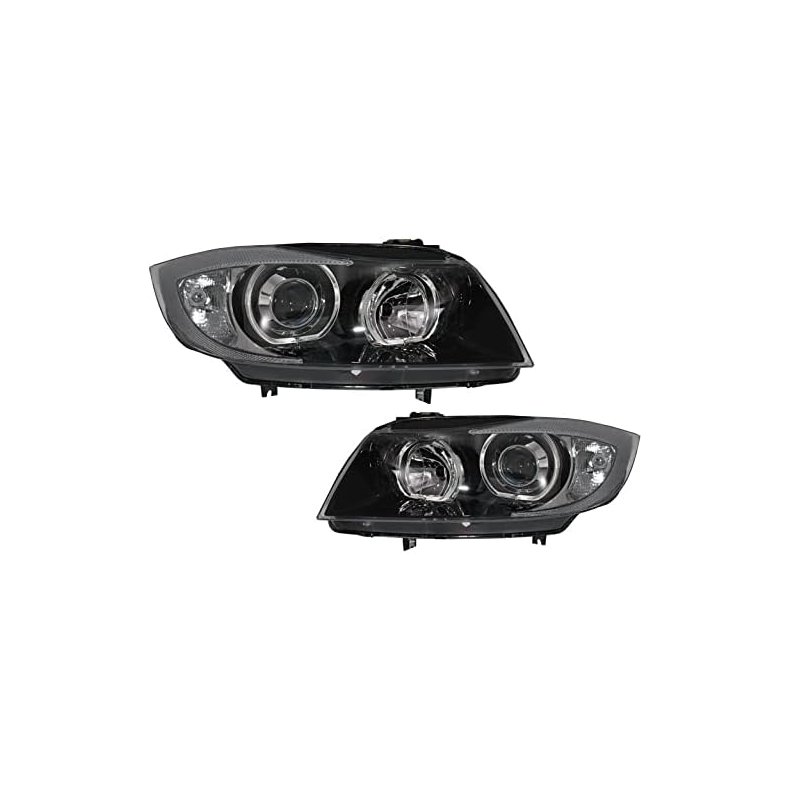 BMW E90-E90 2005-2008. Sort Angel eyes forlygte st  
