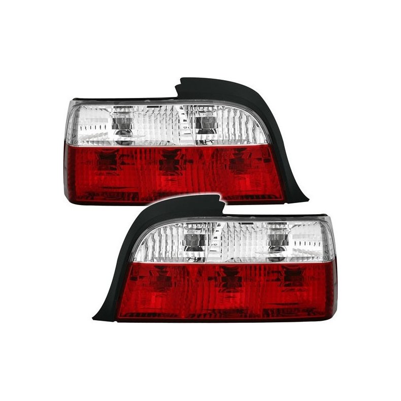 BMW E36 Coupe+Cabrio. Klare/Rd baglygte st (st 2 stk) 12/90-09/00