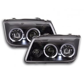 VW Bora. Sort Engel Eyes Forlygtest med XENON-Optik-Linse H1-H1-H1