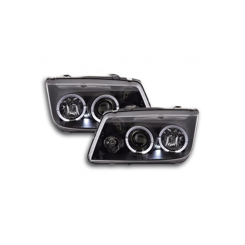 VW Bora. Sort Engel Eyes Forlygtest med XENON-Optik-Linse H1-H1-H1