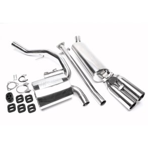 Opel Calibra A.  2,0 8V og 2,0 16V  Rustfri Sports Udstdningsst. 2x76mm