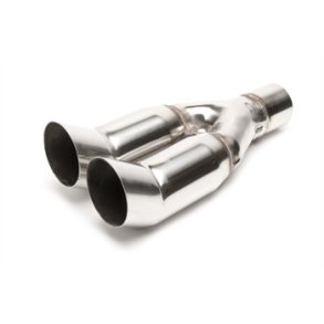 Universal halerr chrom Edelstahl 2x76mm DTM rund afgang (340mm lang)