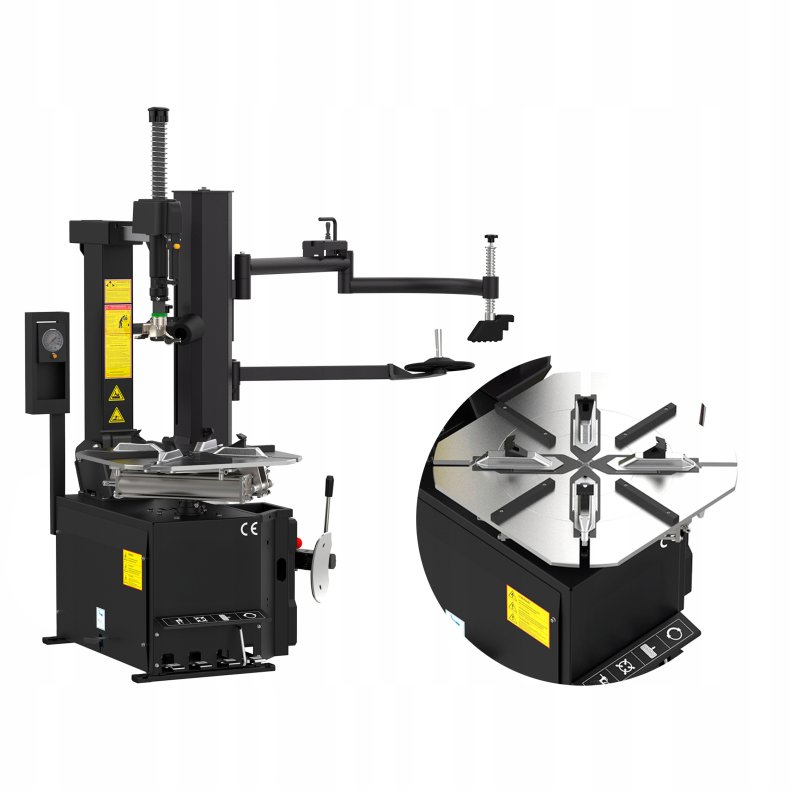 D�kmaskine og afbalanceringsmaskine med hj�lpearm - P4