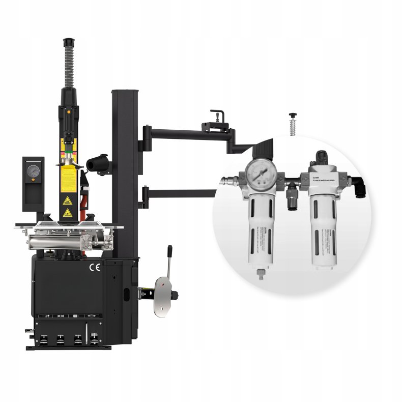 D�kmaskine og afbalanceringsmaskine med hj�lpearm - P4