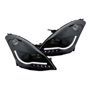 SUZUKI SWIFT IV 10.2010-Frem<br>Sort Forlygtest med LED Light Tube som godkendt krelys