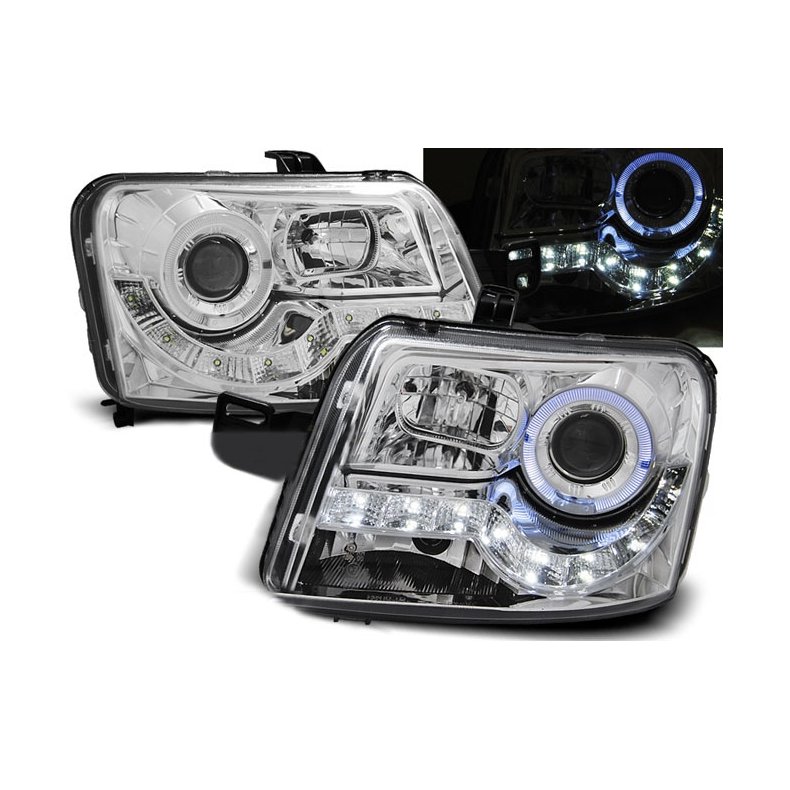 FIAT PANDA II. Forlygter Dayline Krom