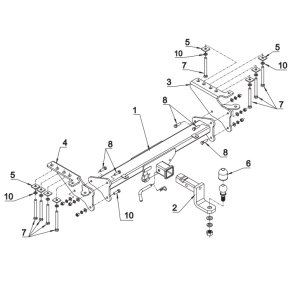 Ford Ranger - VW Amarok Pickup 2022-Frem. NVG Anhngertrk, model US med aftagelig krog.