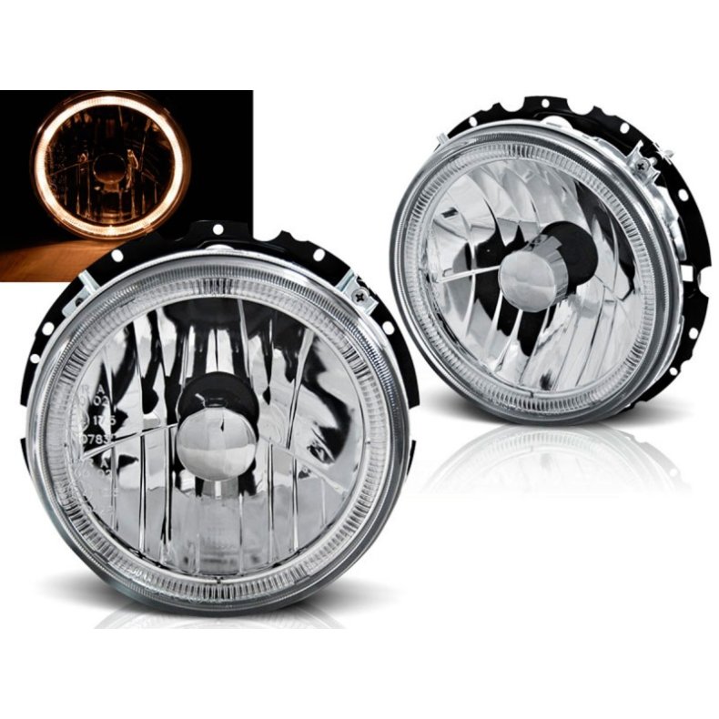 Golf I + Cabrio Angel eyes Forlygtest klare H4 09.1979 - 12.1992