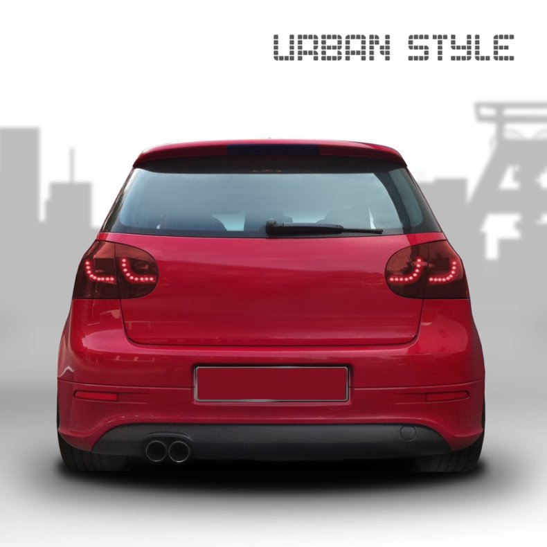Golf 5.  Baglygter med Urban Style / LED teknologi. Mrk/Rd