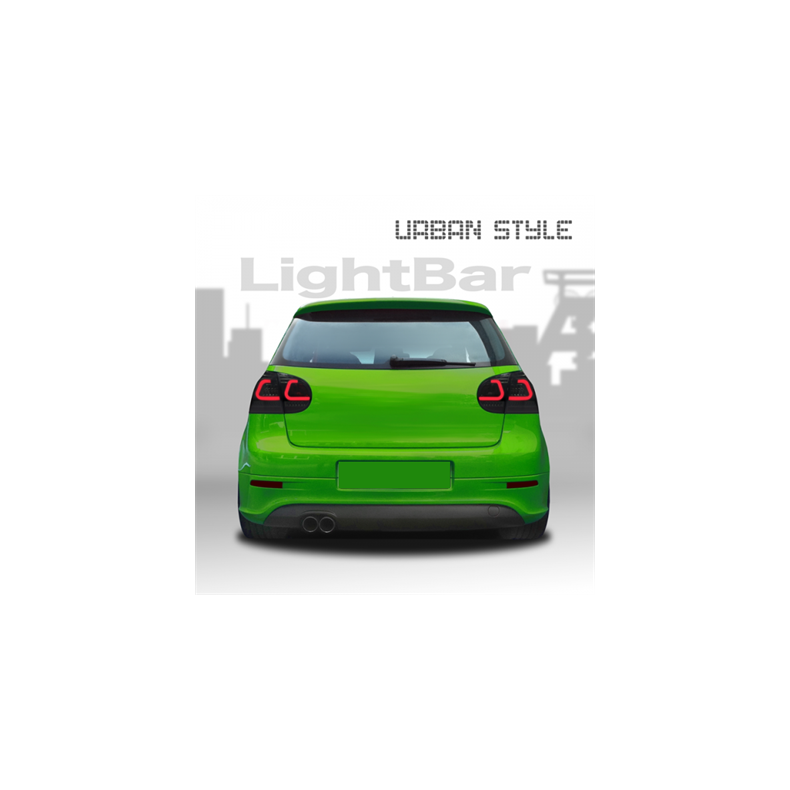 Golf 5.  Baglygter med Lightbar / LED teknologi & LED blink. Sort/Rg