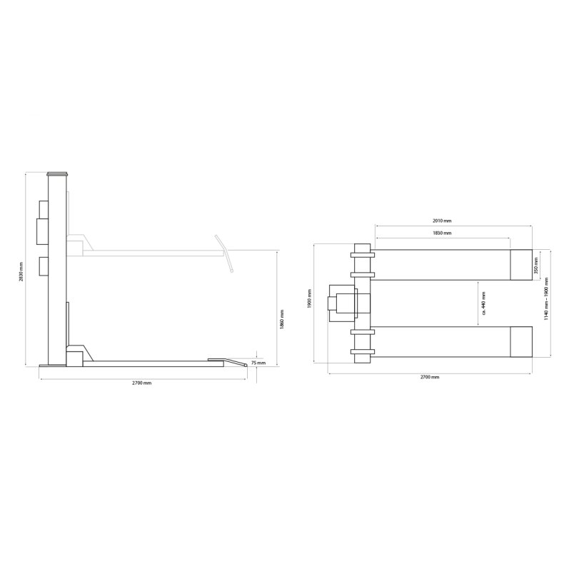 1 Sjlet havetraktor lift, ATV'er og andre maskiner 1000 Kg