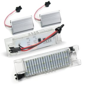 Astra H - Corsa D - Insignia Alle - Zafira B-Tigra Twintop - Vectra C SEDAN+GTS. LED Nummerpladelys 2 stk.