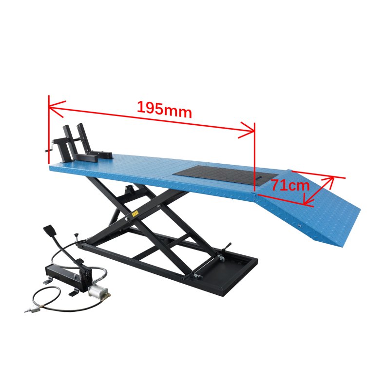 Motorcykellift / Arbejdsbord  Hydraulik / Trykluft  680 kg
