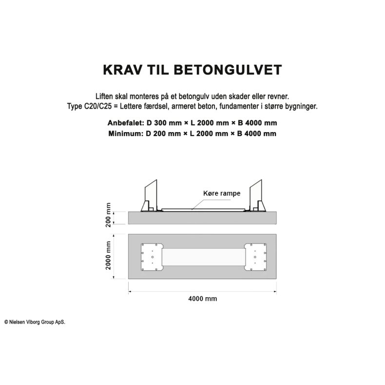 XL 2 Sjlet autolift 6000 kg fuldautomatisk hydraulisk lift
