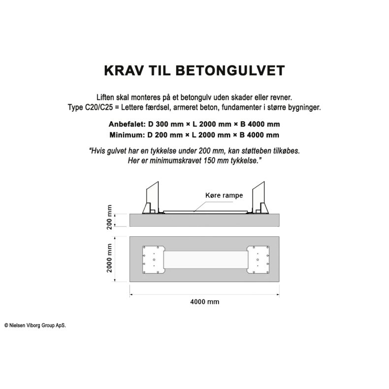 2 Sjlet autolift 4000 kg fuldautomatisk hydraulisk lift