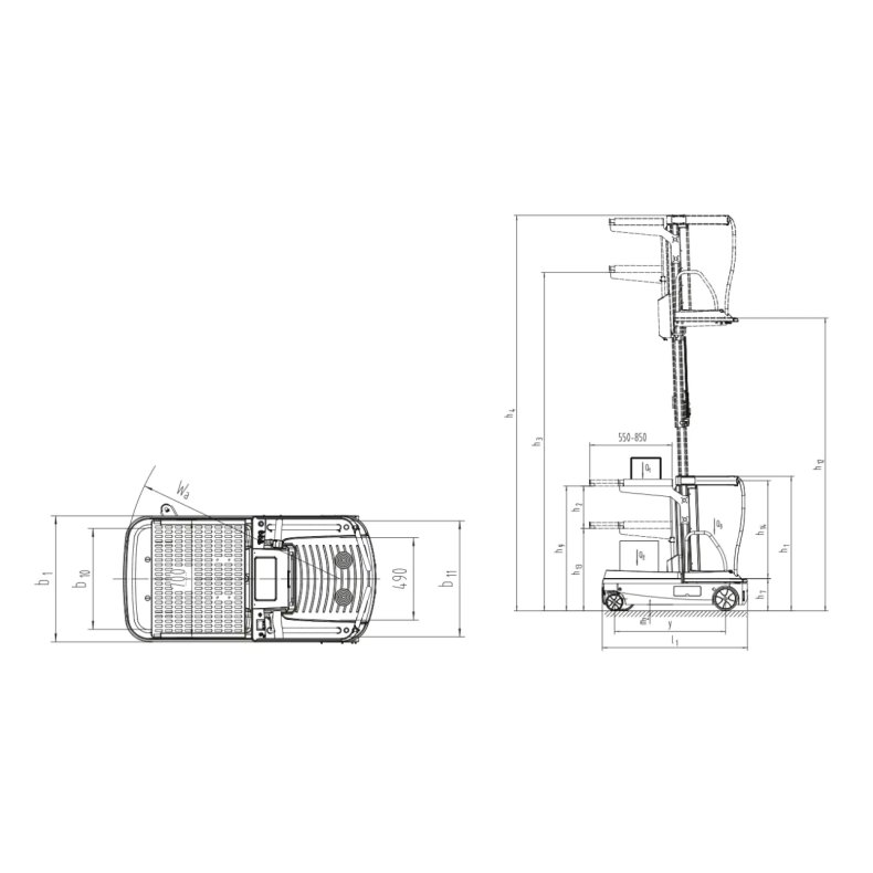 Ordreplukke Maks. platformsh�jde: 3 m