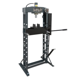 Vrkstedspresse 20T Bl med hnd og fodpumpe. (Professionel)