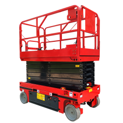 Selvk�rende sakselift 8m R�d L�ftekapacitet: 320 kg