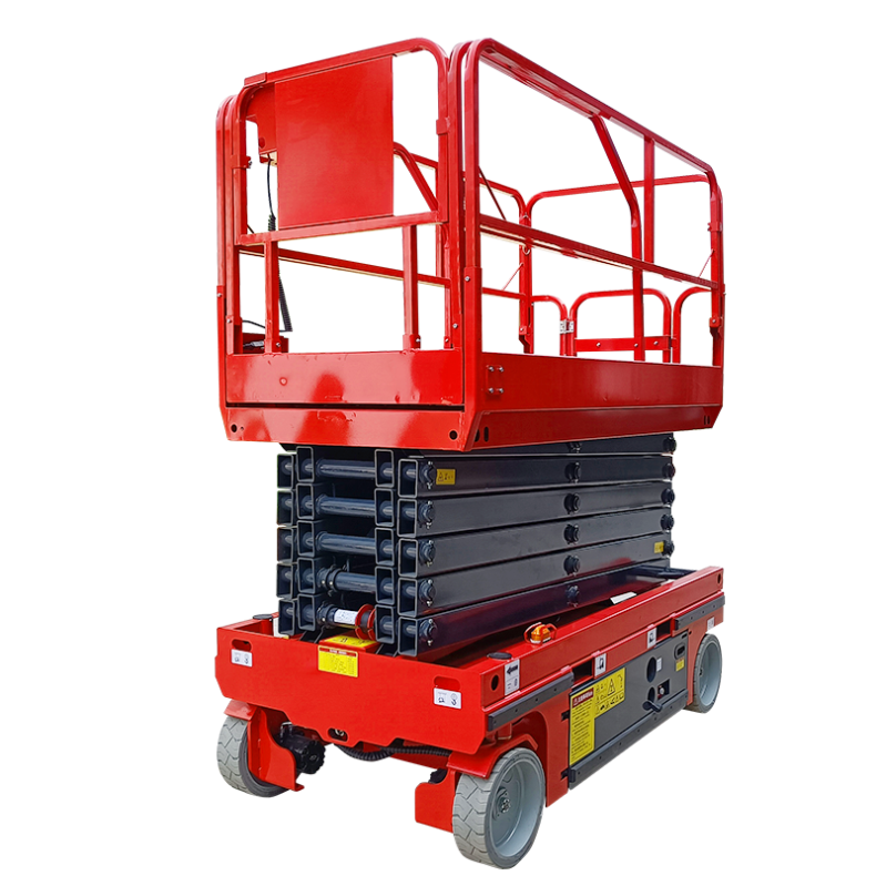 Selvk�rende sakselift 8m R�d L�ftekapacitet: 320 kg