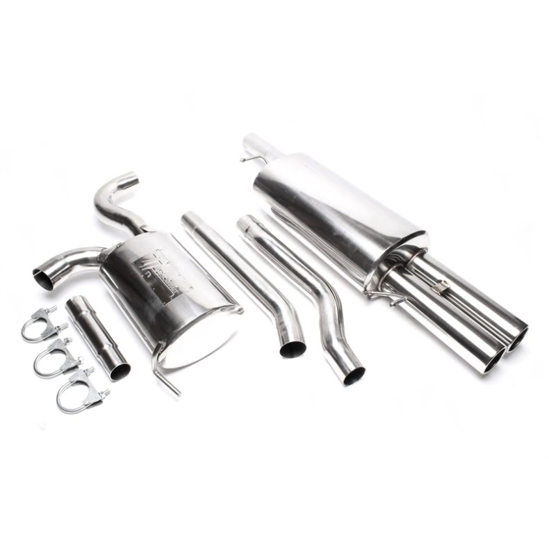 VW Passat 3B/3BG Sedan og Variant-St.car. Rustfri Sports Udstdningsst. 2x76mm