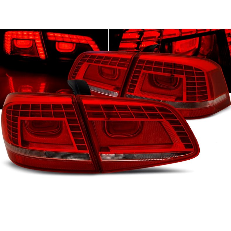Passat 3C B7 Sedan. LED Baglygter R�d/Klar