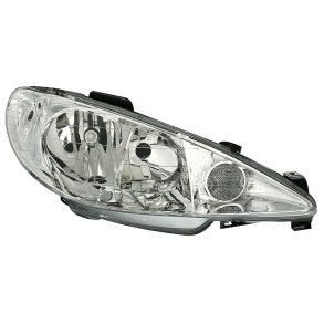 Peugeot 206. Hjre forlygte H7/H7. 1998-2006