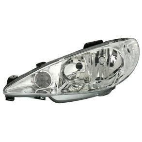 Peugeot 206. Venstre forlygte H7/H7. 1998-2006