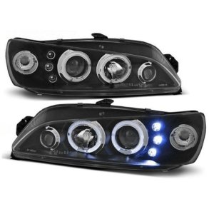 Peugeot 306. Sort Angel eyes forlygtest H1-H1. 05.1997-2001