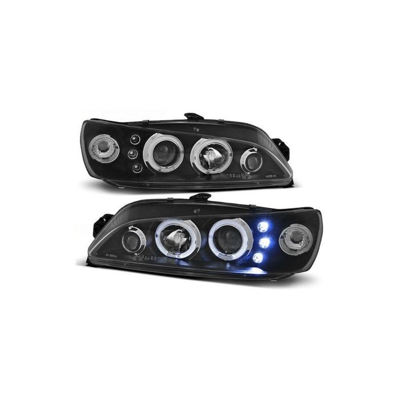 Peugeot 306. Sort Angel eyes forlygtest H1-H1. 05.1997-2001