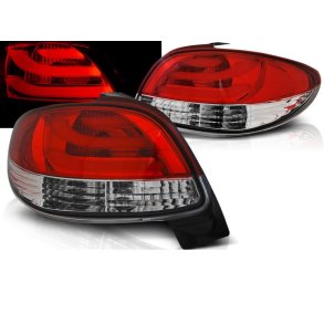 Peugeot 206. Light Tube LED Baglygter Rd/Klar