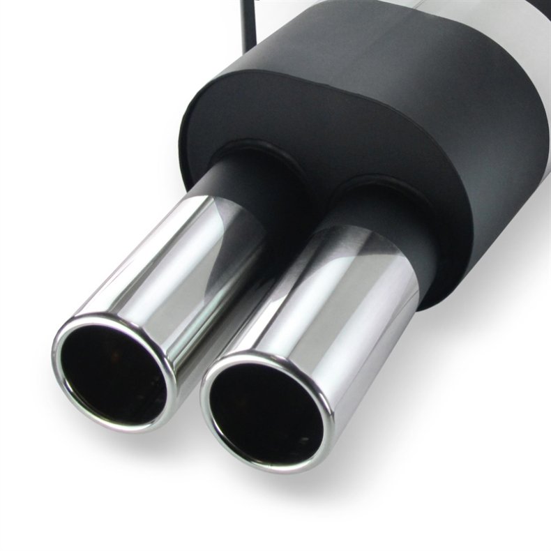 Peugeot 206 / 206 CC 1998-2008 1,1 - 1,4 - 1,6 - 1,6 16V<br>Sports Bagpotte 2x76 Rund afgang.