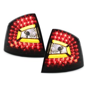 Skoda Octavia Personbil.2004-2011 (KUN til RS, Greentech) Sort LED Baglygtest.