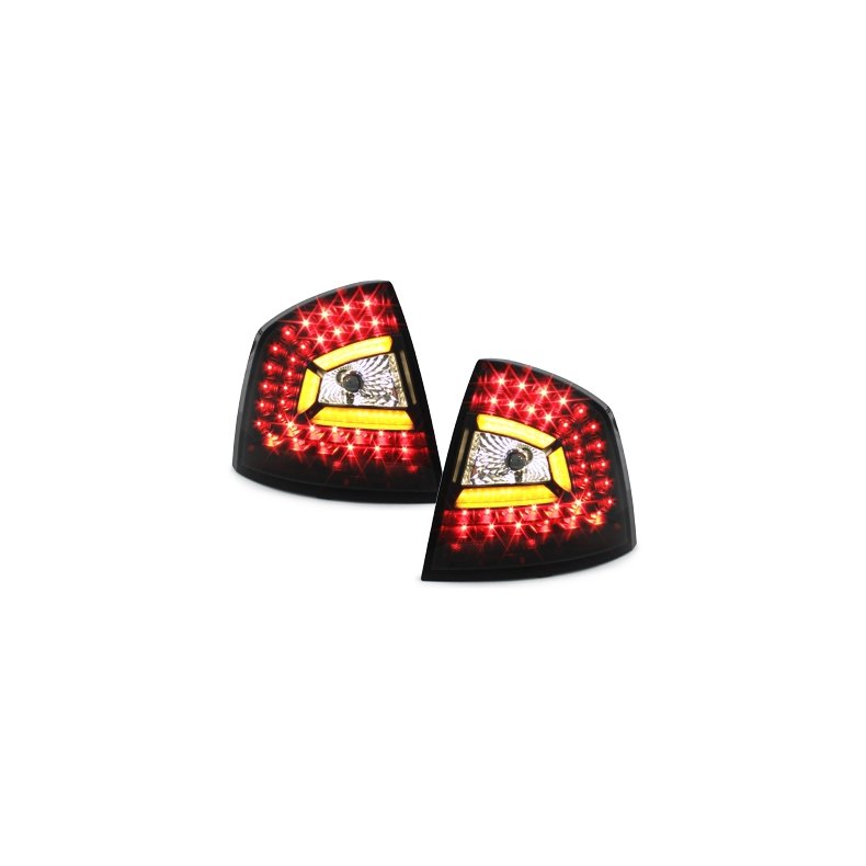 Skoda Octavia Personbil.2004-2011 (KUN til RS, Greentech) Sort LED Baglygtest.