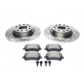 Audi/Seat/Skoda/VW (golf 5 from) 286x12mm Sports bremseskiver med klodser til to hjul bag 