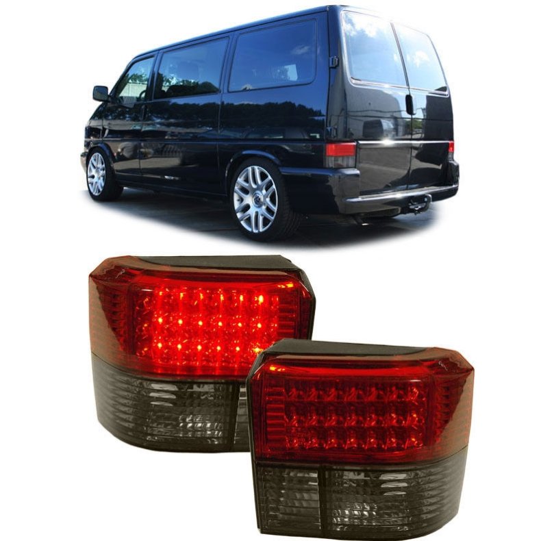 VW-T4 LED Baglygtest Klar Rd/Sort 09.1990-07.2003