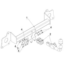 TESLA Y. 08.2021-Frem. NVG Anhngertrk med aftagelig krog. 