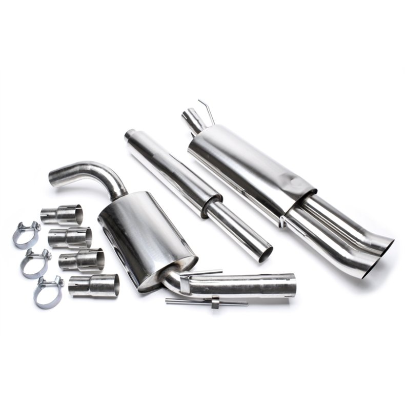 VW Golf 3. (ikke Stationcar) 1,6-1,8-2,0 /16V 1991-1997<br>Rustfri Sports Udstdningsst. 2x76mm DTM