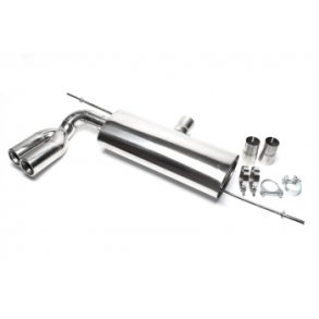 Golf 5 & Audi A3 8P (Ikke Stationcar) 1,4 / 1,6 / 1,8 / 2,0 / 1,9 TDI / 2,0 TDI<br>Rustfri Sports bagpotte. 2x76mm