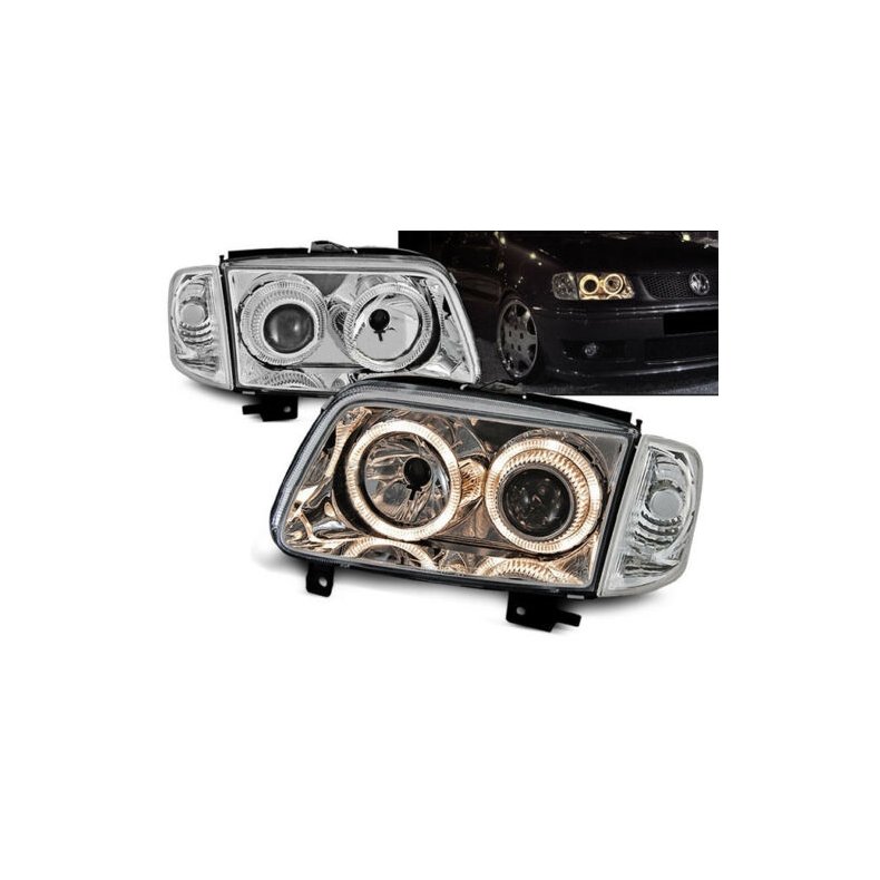 Polo 6N/2 Angel eyes Klare forlygtest H7+H7 10.1999-12.2001