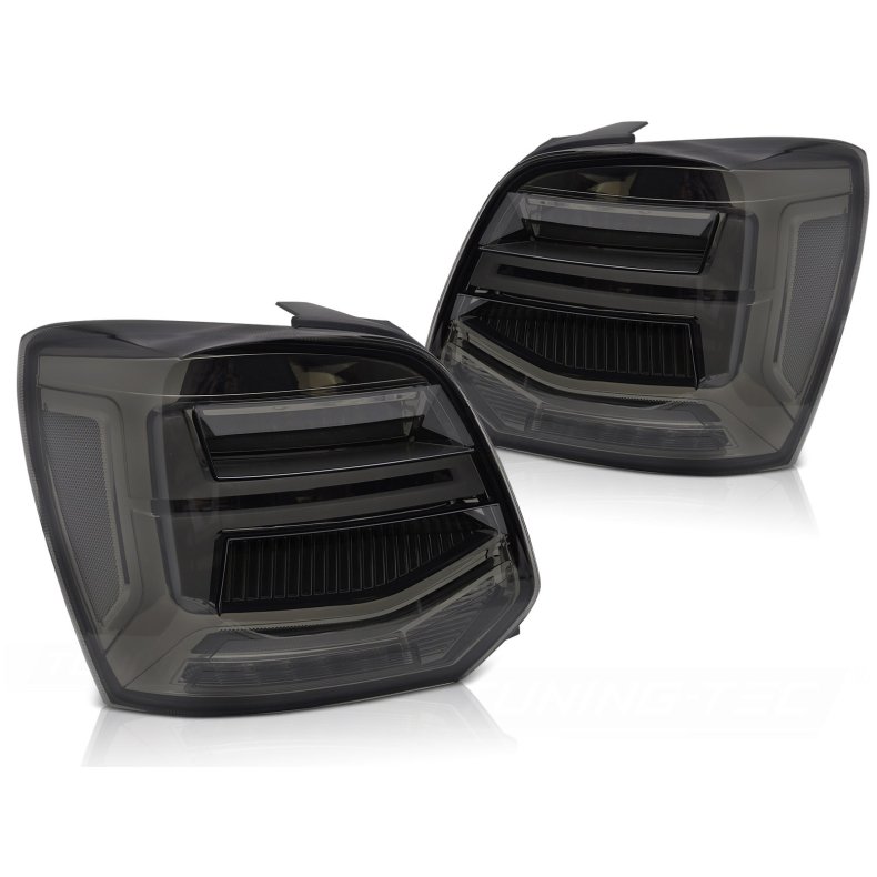 VW Polo 6R 2009-2017. Baglygter med Lightbar / LED teknologi &amp; Dynamisk LED blink. Sort 