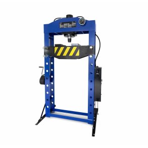 Vrkstedspresser 30T Bl med hnd og fodpumpe. (Professionel)