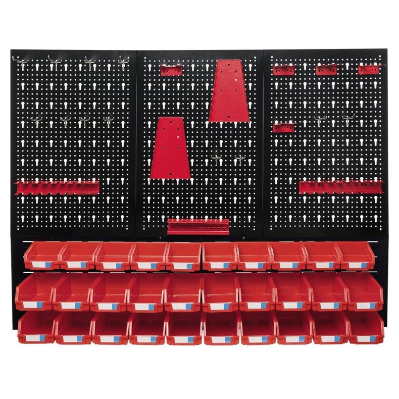 Vrktjstavle 52 dele. Plade til vrktj 400x595x25 mm. Plade til plukkasser 300x595x25 mm.