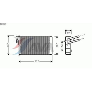 Varmeelement, Varmeveksler, interir opvarmning passer til AUDI, SKODA, VW