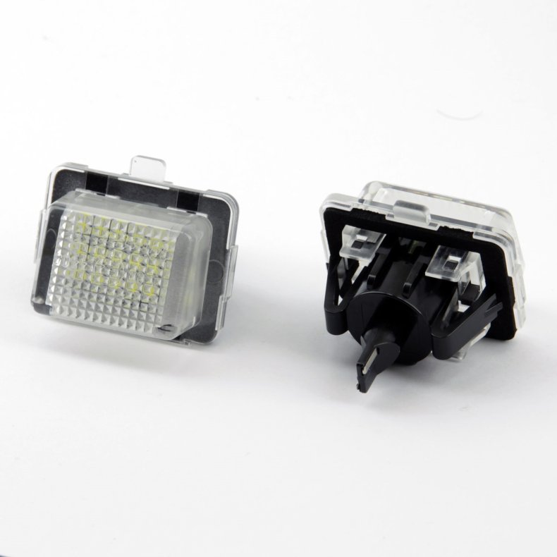 MERCEDES W204, W212,C216, C207, W221 12+,  LED Nummerpladelys 2 stk.