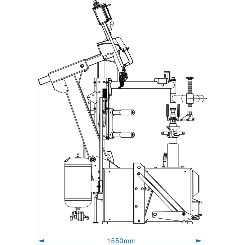 Dkmaskine 12"~32" Fuldautomatisk, pneumatisk lsning og med justerbar hastighed (IT)