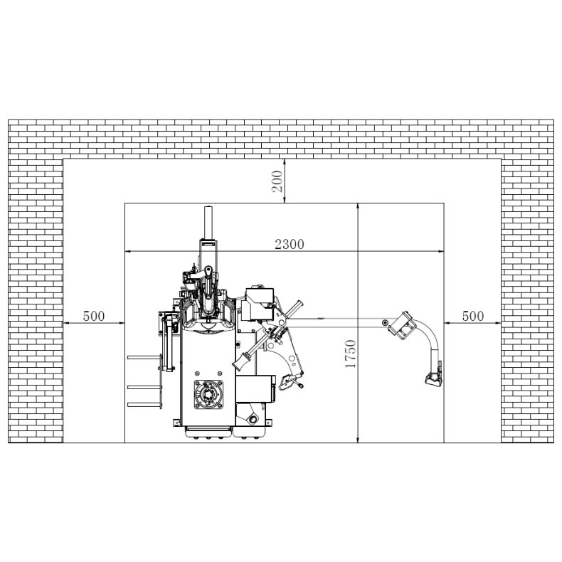 Dkmaskine 12"~32" Fuldautomatisk, pneumatisk lsning og med justerbar hastighed (IT)